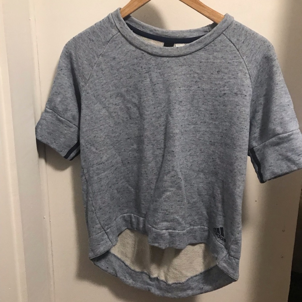 Adidas Short Sleeve Sweater  High Low Style